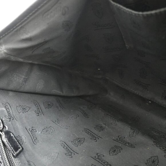 GUCCI Logo Imprime GG Pattern Shoulder Bag PVC Leather Black SHW Italy 34YH650 - Picture 10 of 16